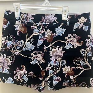 NWT White House Black Market black shirt with flower print